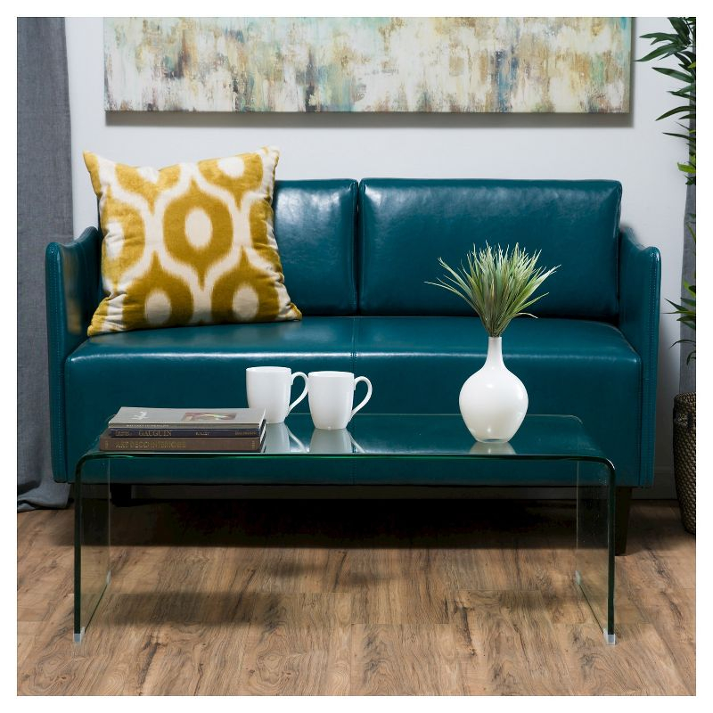 Christopher Knight Home Ramona Glass Rectangle Coffee Table Clear: Tempered Material, No Assembly Required