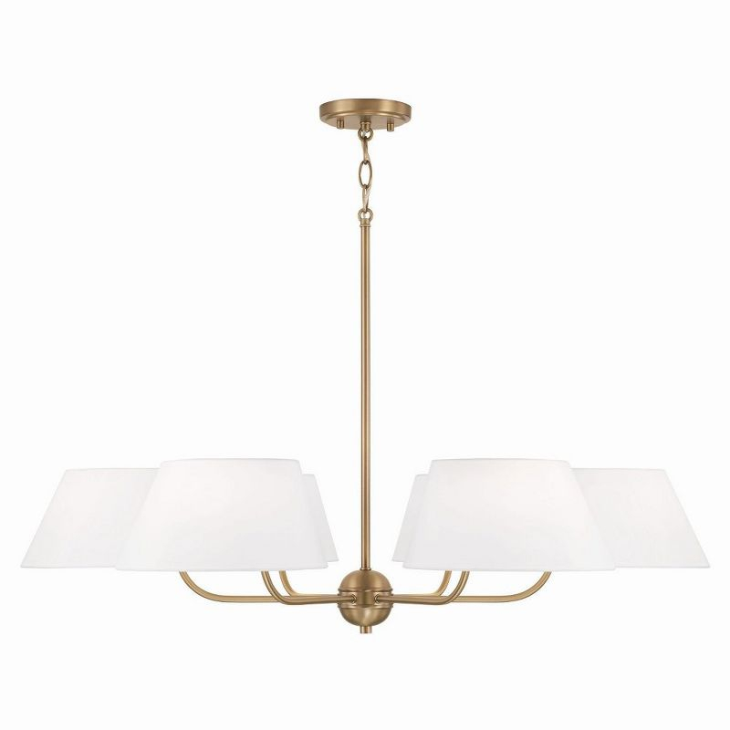Capital Lighting Welsley 6 - Light Chandelier in  Aged Brass