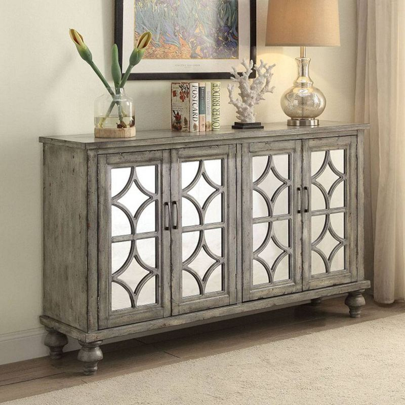 60" Velika Accent Table Weathered Gray - Acme Furniture
