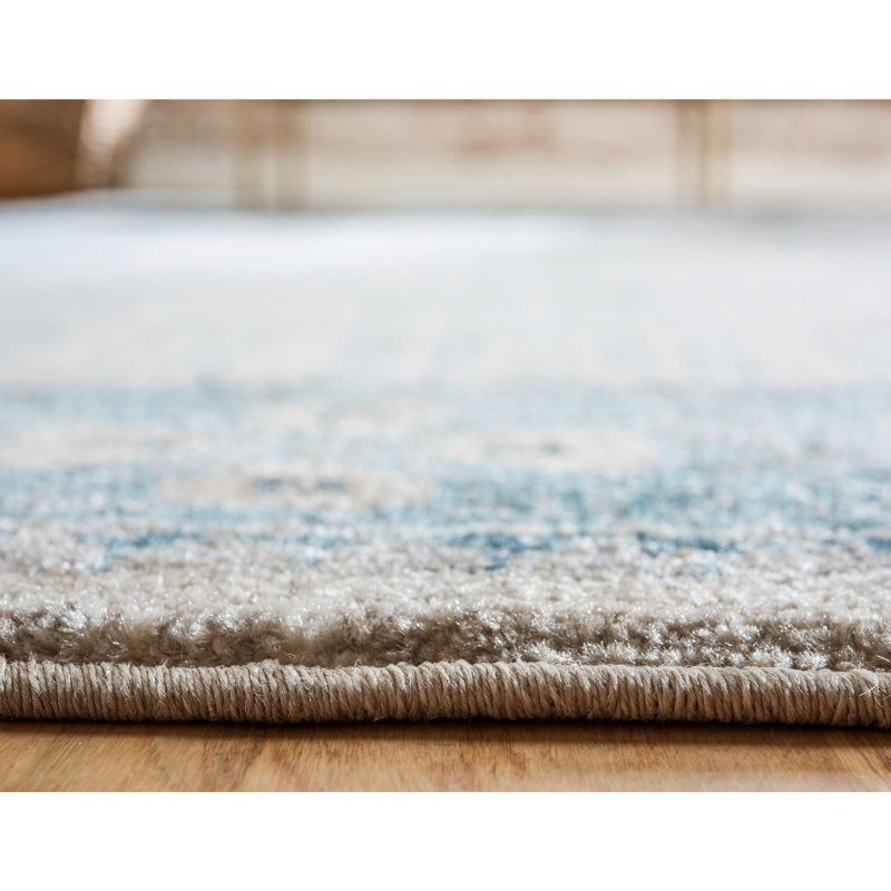 Unique Loom 4' 1 x 6' 1 Beige Salzburg Aigen Area Rug