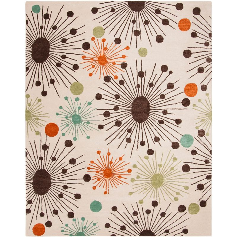 Soho SOH747 Hand Tufted Indoor Area Rug - Ivory/Multi - 8'3"x11' - Safavieh