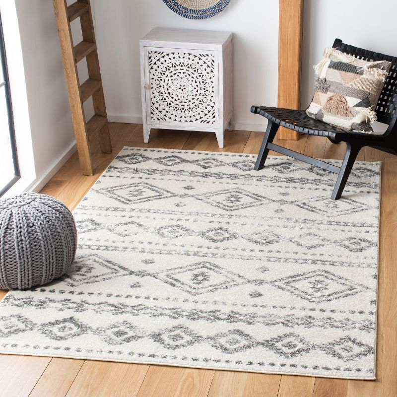 Tulum TUL655 Power Loomed Area Rug - Ivory/Grey - 8'9"x11'9" - Safavieh.