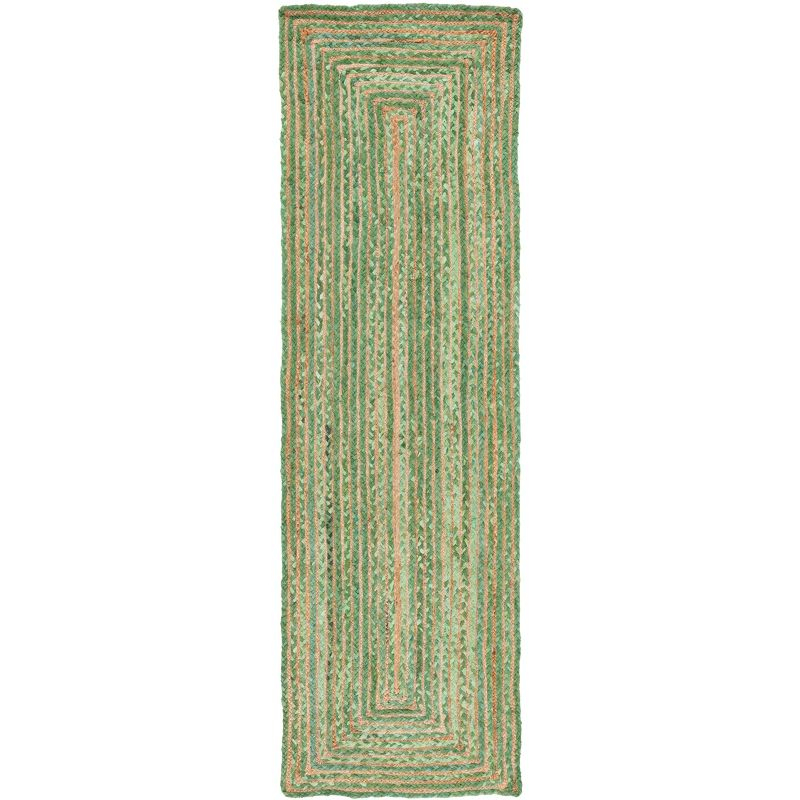 Cape Cod CAP202 Woven Indoor Runner Rug - Green/Natural - 2'3"x10' - Safavieh