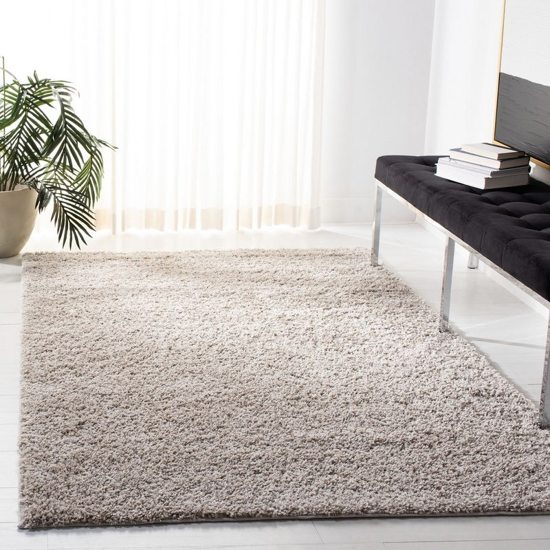 Arizona Shag ASG820 Power Loomed Indoor Area Rug - Linen - 4'x6' - Safavieh