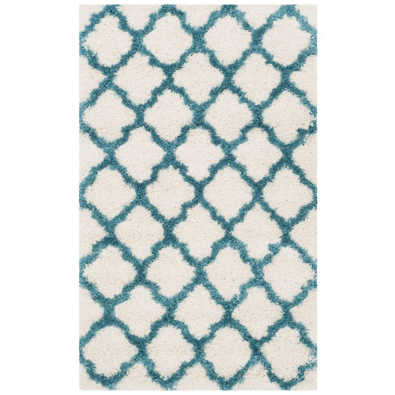 Shag Kids SGK569 Power Loomed Accent Rug - Ivory/Blue - 2'3"x5' - Safavieh.