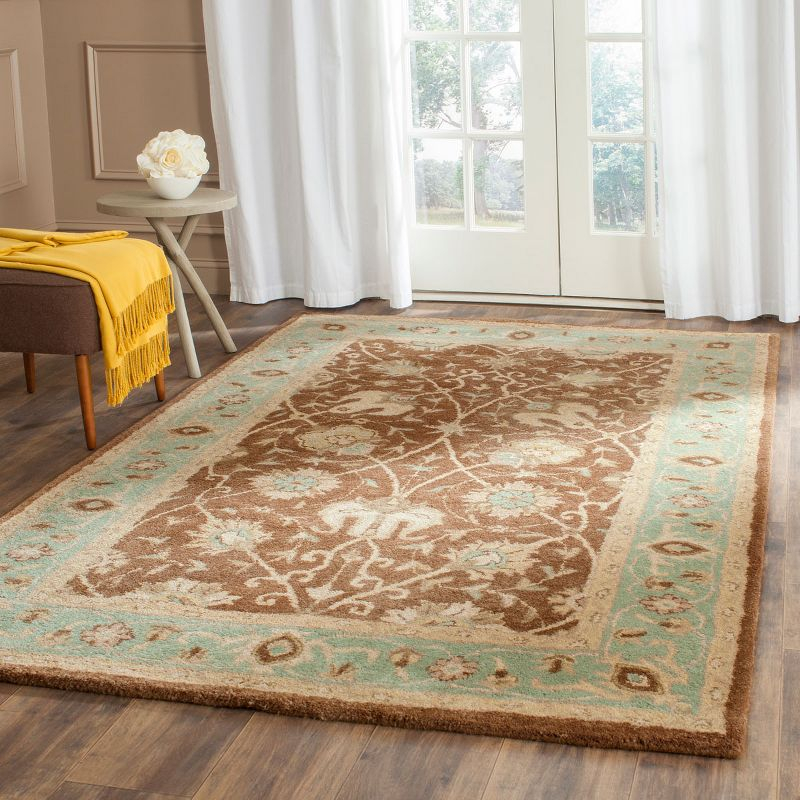 Antiquity AT21 Hand Tufted Indoor Accent Rug - Brown/Green - 3'x5' - Safavieh