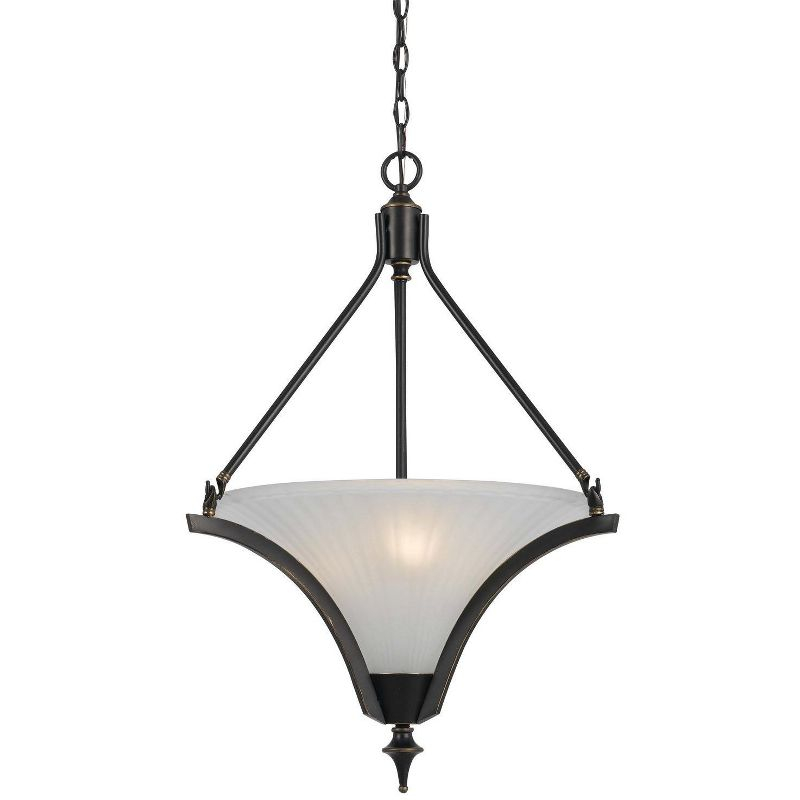 Cal Lighting 60W X 3 Rockwood Pendant Fixture - Dark Bronze