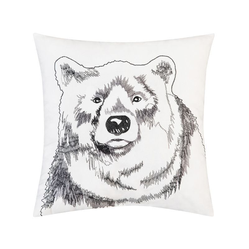 C&F Home Bear Portrait Indoor / Outdoor Embroidered Throw Pillow