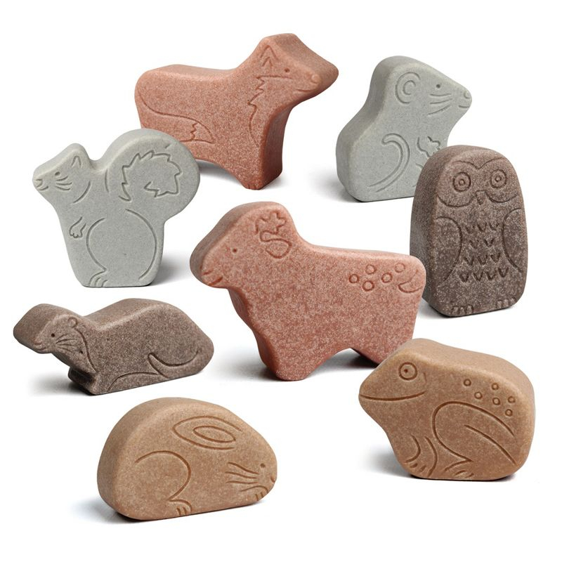 Yellow Door Little Lands – Woodland, Set of 8 Stone Figures