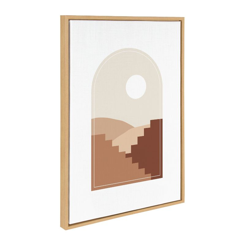 Kate and Laurel Sylvie Boho 3 Framed Canvas by Jake Goossen, 23x33, Natural