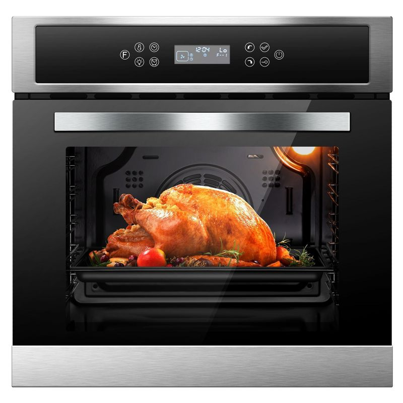 Electric oven,Built-in Over with 8 automatic recipes,Multifunctional timer,safety lock,LED Screen,Smart Touch Control,240V,2800W,5 Rack Positions
