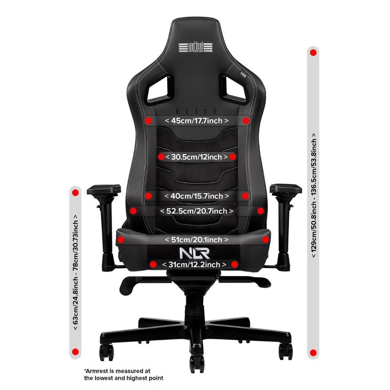 Next Level Racing Elite Gaming Chair - Leather & Suede Edition - Model NLRG005_3