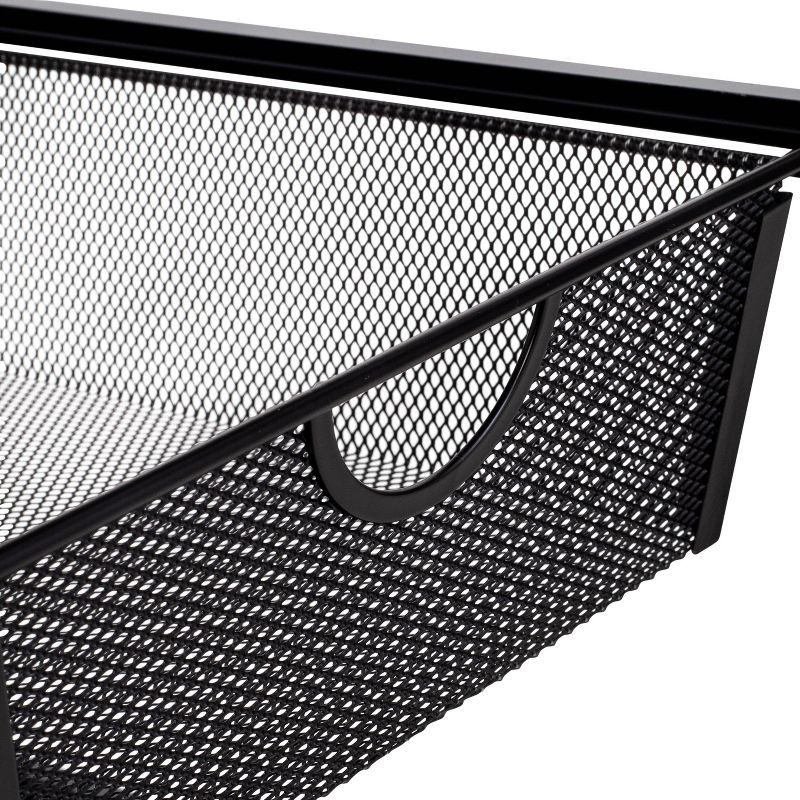 Honey-Can-Do 3 Drawer Rolling Cart Black: Utility Storage Cart with Fade-Resistant Steel, Universal Placement, 35.6" Height