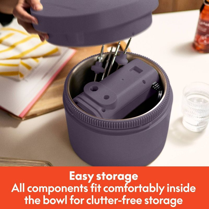 bella 3.5qt Hand and Stand Mixer Plum