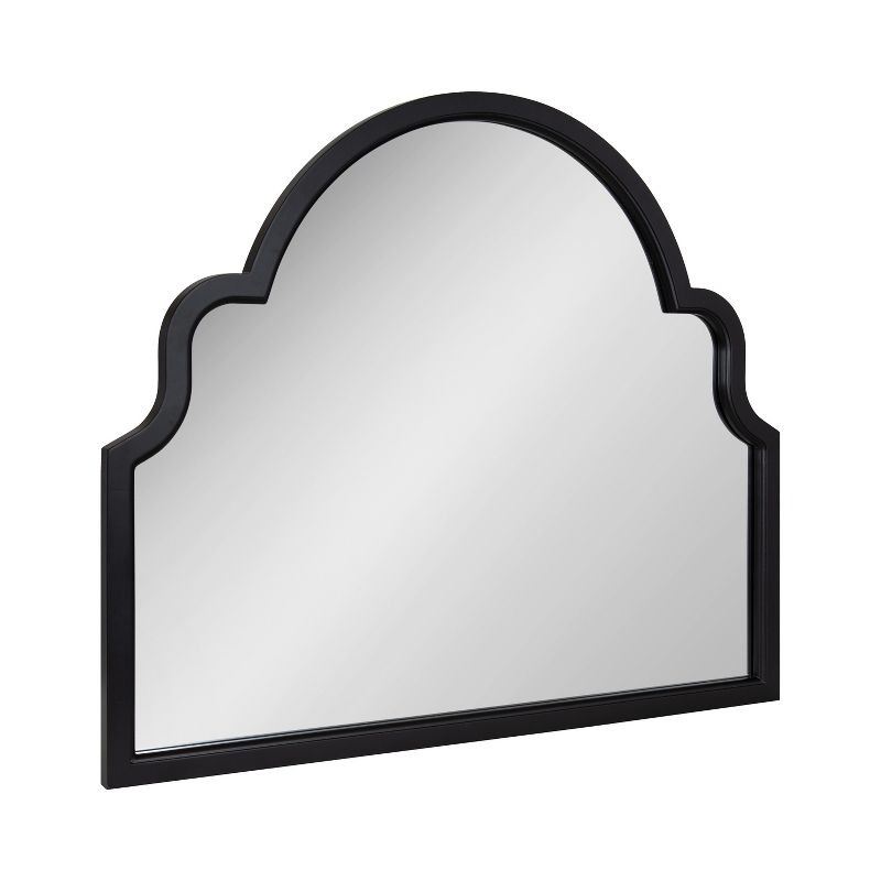 Kate and Laurel Hogan MDF Arch Mirror, 36x30, Black