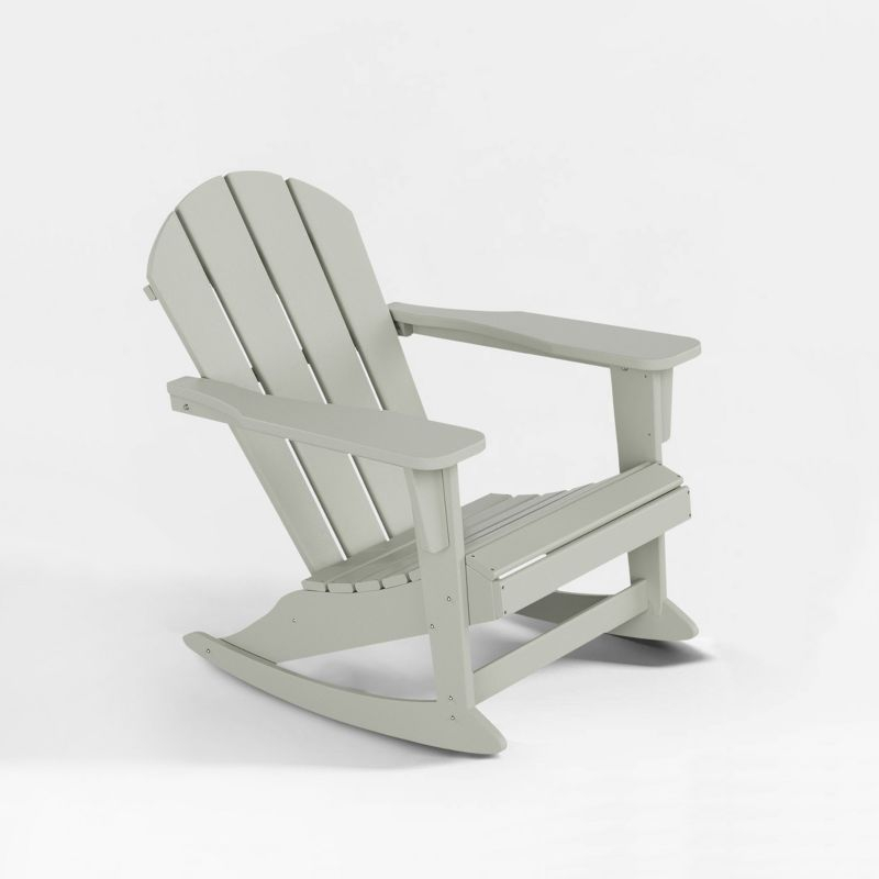 WestinTrends  Outdoor Patio Porch Rocking Adirondack Chair, Sand