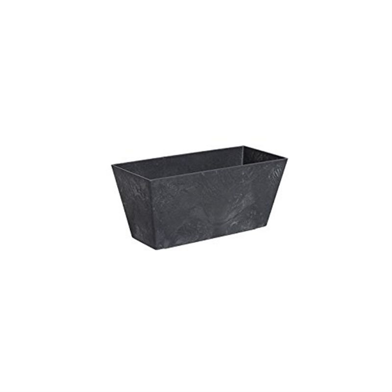 Novelty Artstone Ella Flower Box, Black, 14.5in