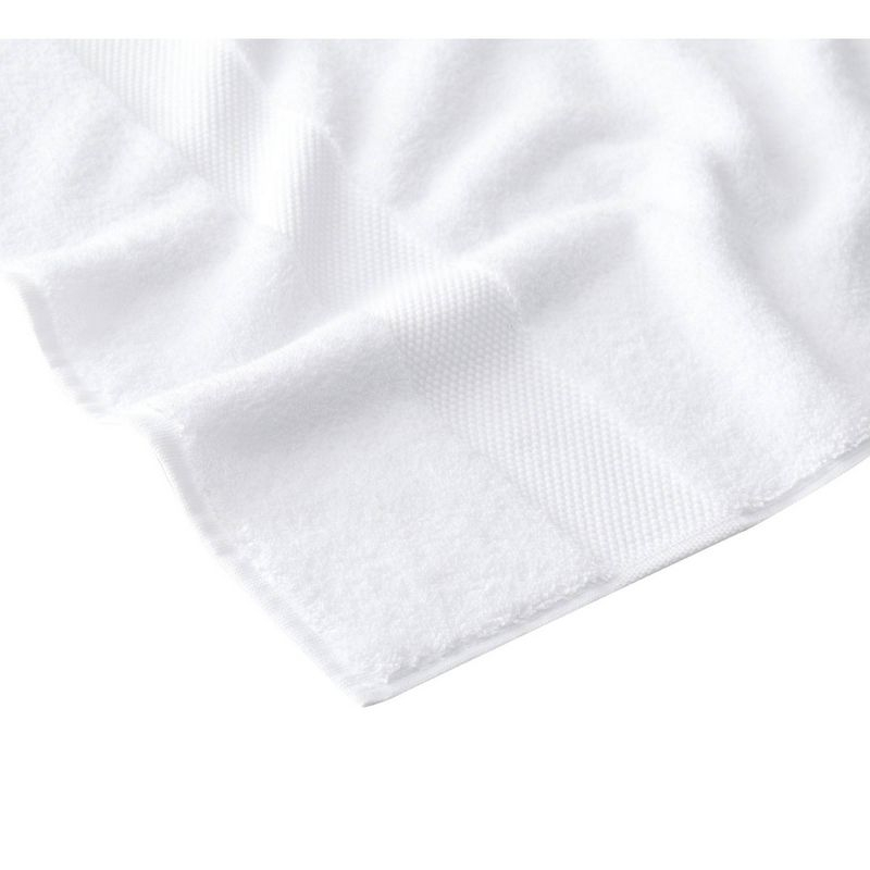 6pc Solid Bath Towel Set White - Brooklyn Loom: Luxury Heavyweight 550-800 GSM, Machine Washable