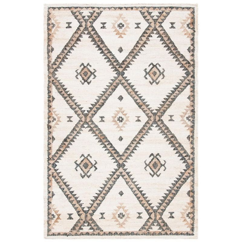Kilim KLM761 Hand Woven Area Rug - Ivory/Black - 4'x6' - Safavieh.