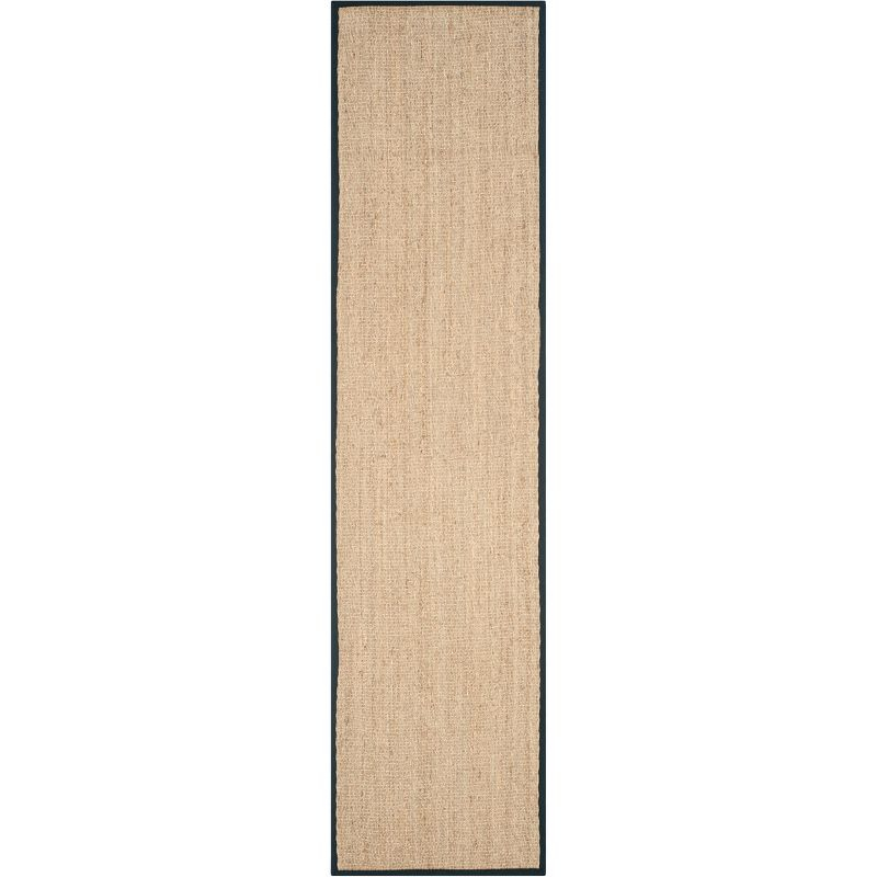 Natural Fiber NF115 Power Loomed Runner Rug - Natural/Black - 2'6"x20' - Safavieh.