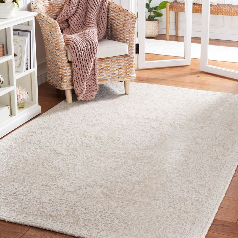 Abstract ABT357 Hand Tufted Area Rug - Ivory/Beige - 3'x5' - Safavieh.