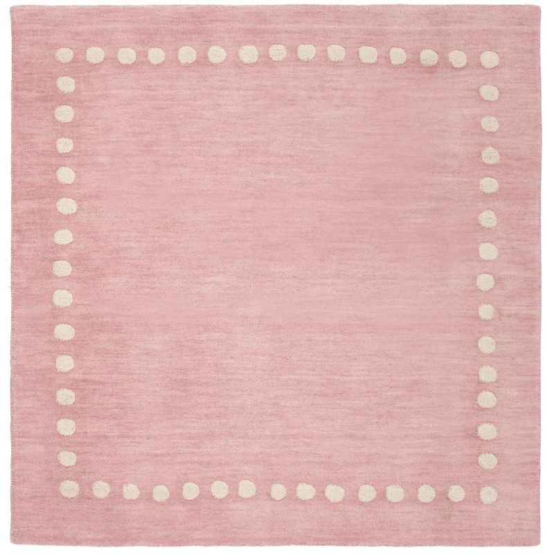 Safavieh Kids SFK802 Hand Loomed Indoor Area Rug - Pink - 5'x5' - Safavieh
