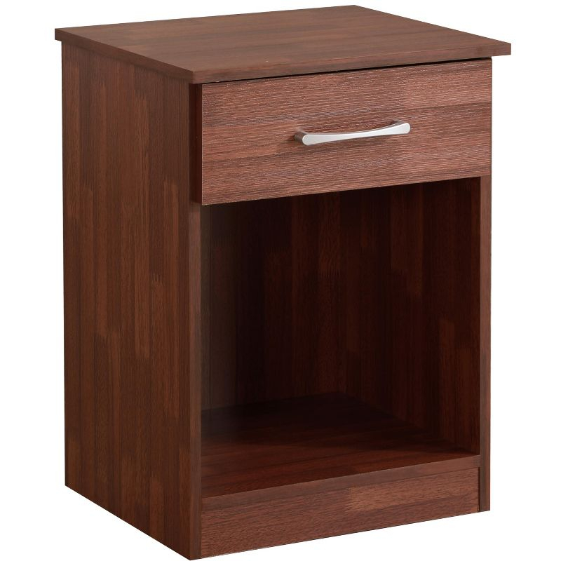 Passion Furniture Lindsey 1-Drawer Cherry Nightstand (24 in. H x 18 in. W x 16 in. D)