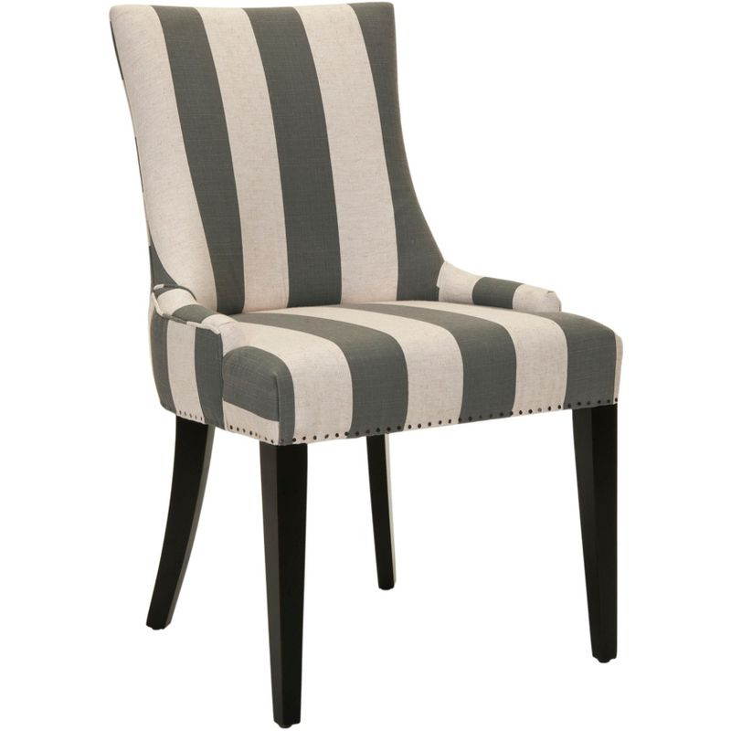 Becca 19''H Dining Chair with Nail Heads - Grey/White - Safavieh