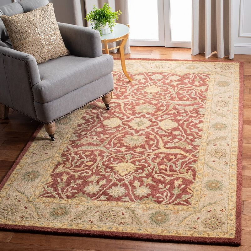 Antiquity AT14 Hand Tufted Indoor Area Rug - Rust - 4'x6' - Safavieh