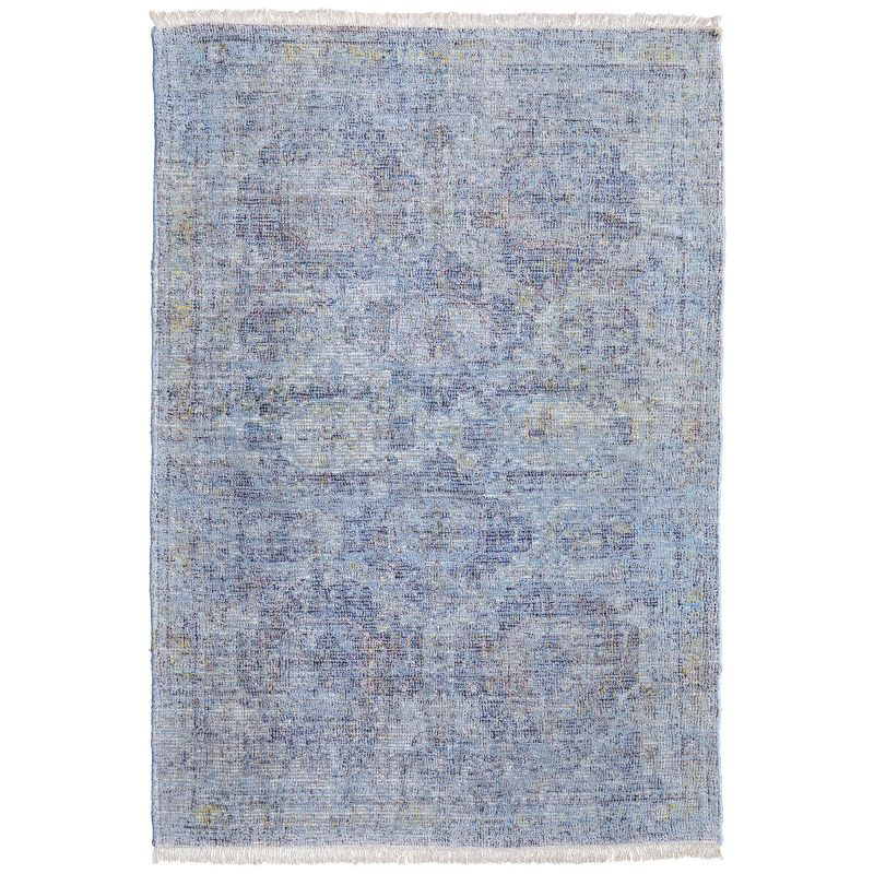 Caldwell Transitional Distressed Blue/Ivory Area Rug