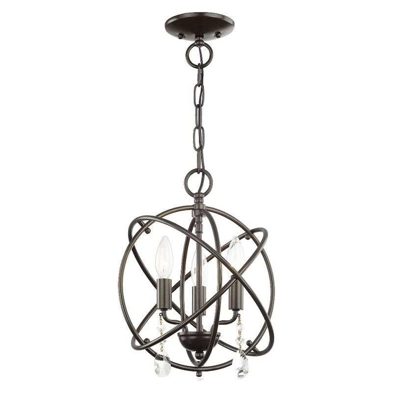 Livex Lighting Aria 3 - Light Chandelier in  Brushed Nickel