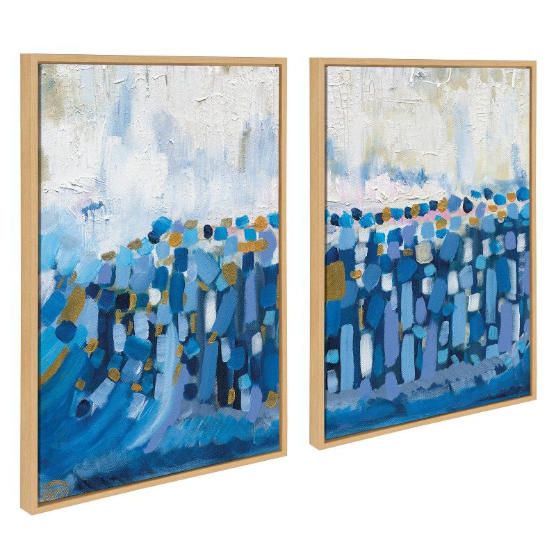 (Set of 2) 23" x 33" Sylvie Queen Elizabeth II Framed Canvas Set Natural - Kate & Laurel All Things Decor