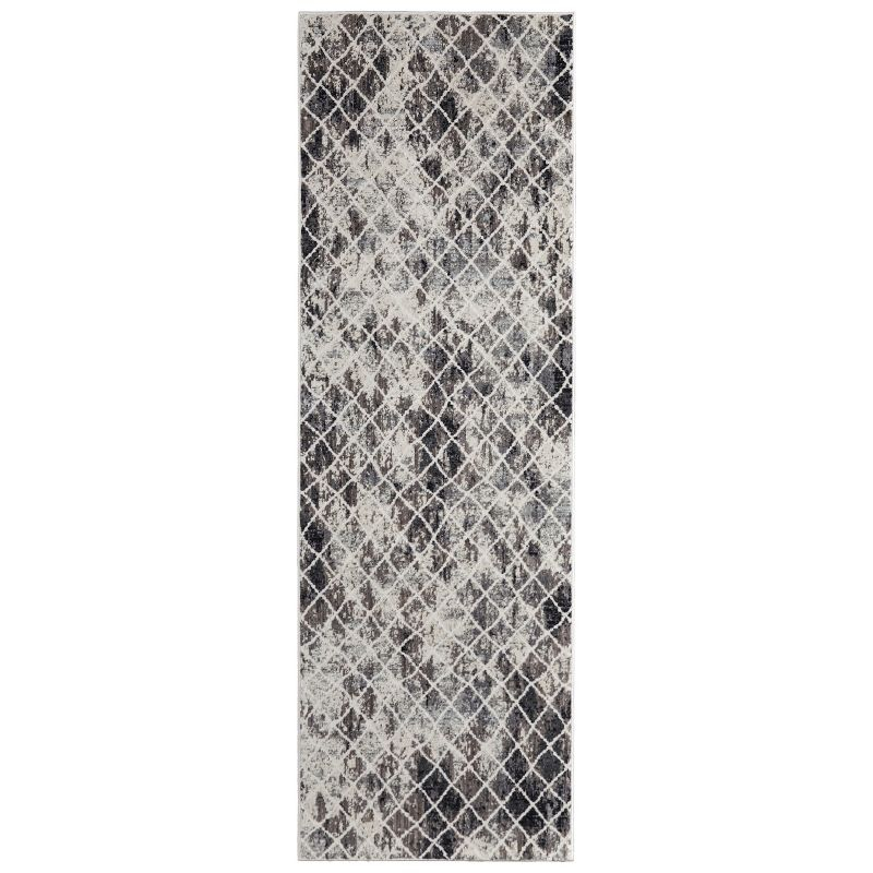 Kano Transitional Diamond Ivory/Gray/Taupe Area Rug