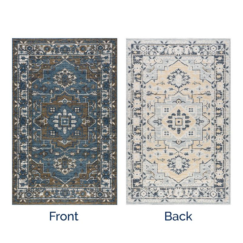 Nuloom Jamie Indoor/Outdoor Reversible Area Rug, 5' x 8', Cream & Blue