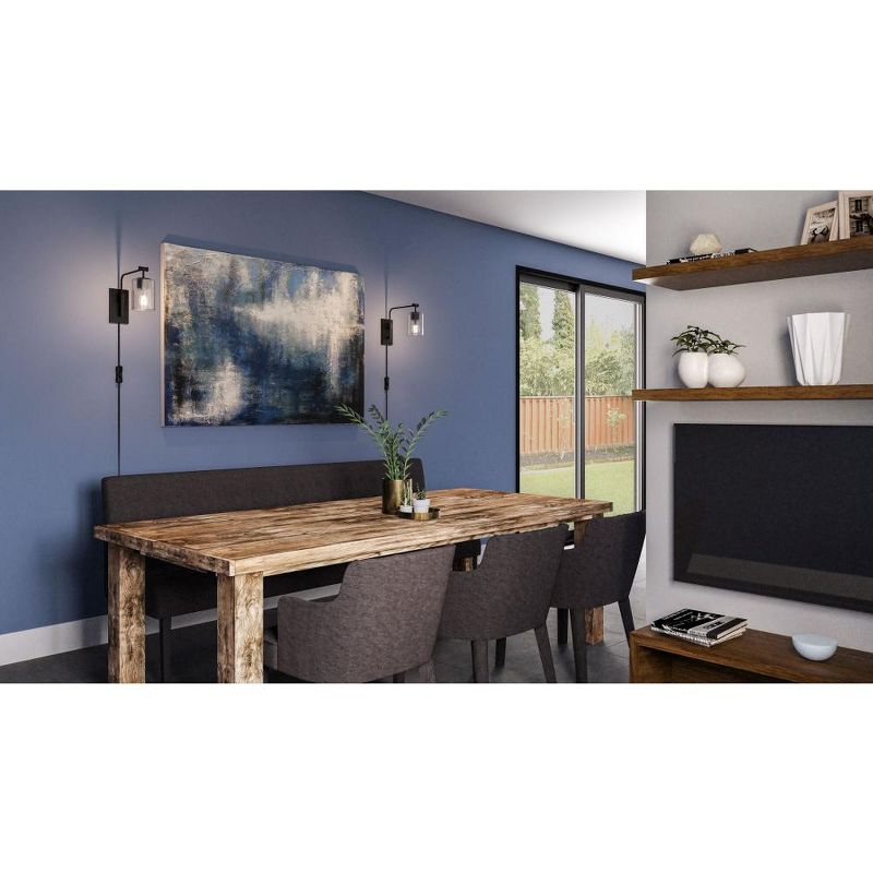 Quoizel Lighting Quoizel Wood 1 - Light Swing Arm Lamp in  Matte Black