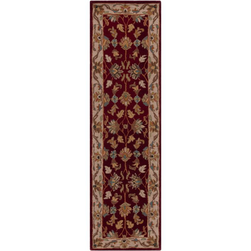 Heritage HG628 Hand Tufted Runner Rug - Red/Ivory - 2'3"x8' - Safavieh.