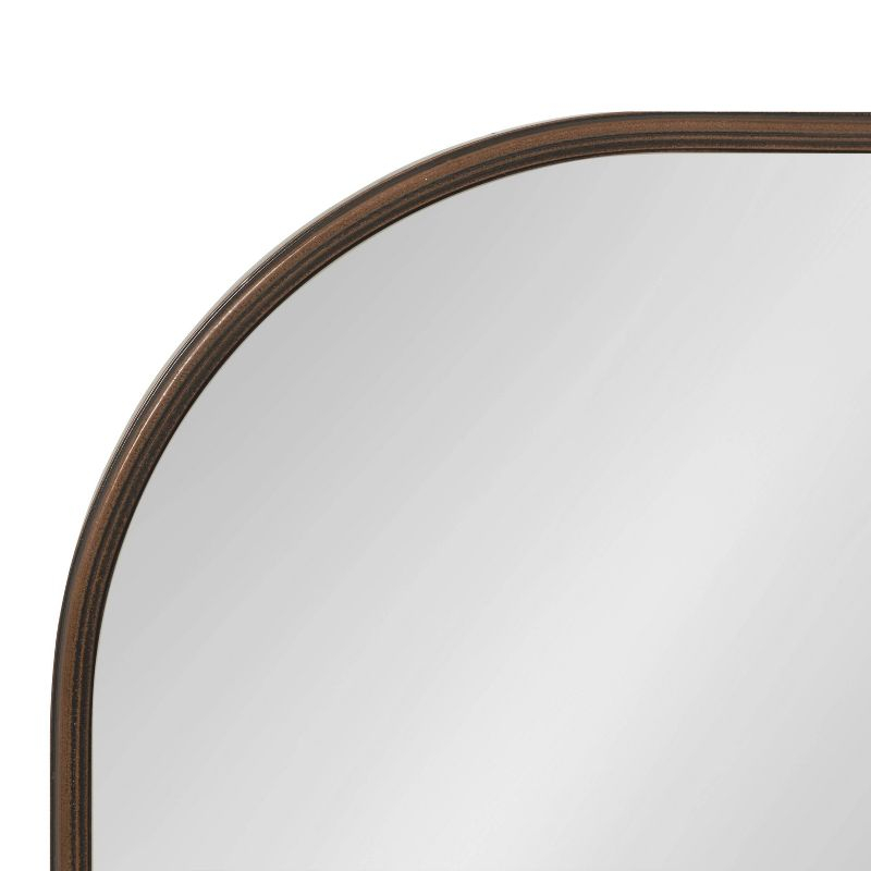 36" x 24" Caskill Framed Arch Wall Mirror Bronze - Kate & Laurel All Things Decor: Mantel Decor, No Assembly Required