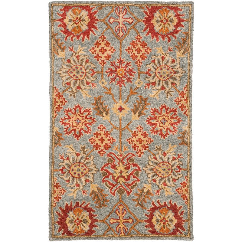Heritage HG420 Hand Tufted Area Rug - Charcoal/Multi - 3'x5' - Safavieh.