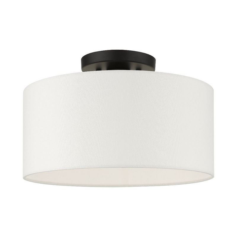 Livex Lighting Meridian 1 - Light Semi-Flush Mount in  Black