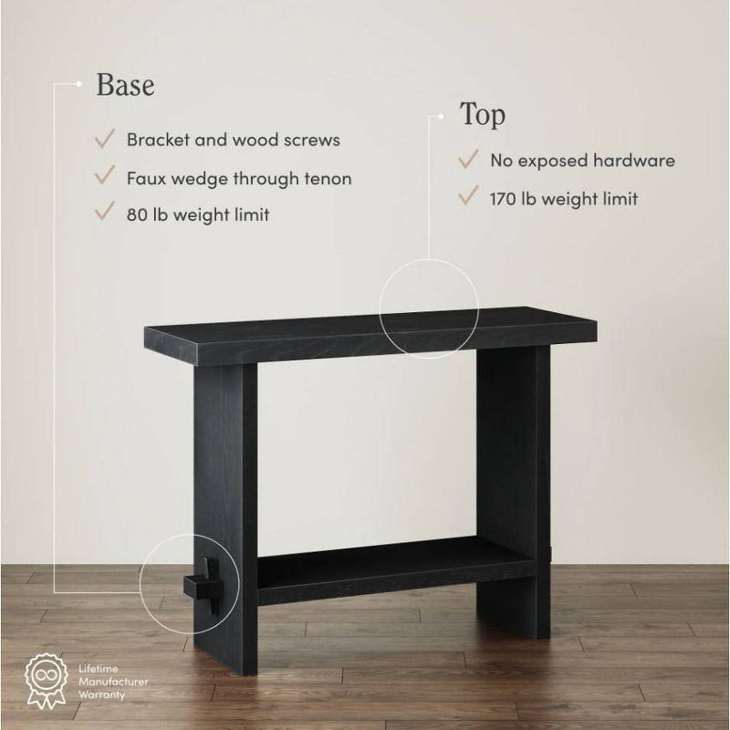 Nathan James Set of 2 Virgo Wood Console Table Black