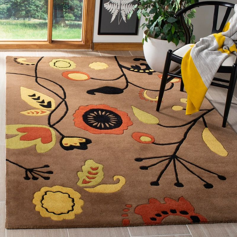Soho SOH772 Hand Tufted Indoor Area Rug - Brown/Multi - 5'x8' - Safavieh.