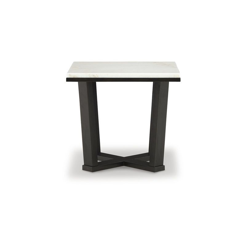 Signature Design by Ashley Fostead Contemporary Square End Table with Marble Top
