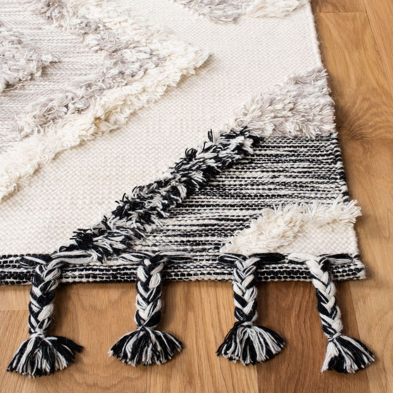 Kenya KNY960 Hand Woven Runner Rug - Gray/Black - 2'3"x8' - Safavieh.