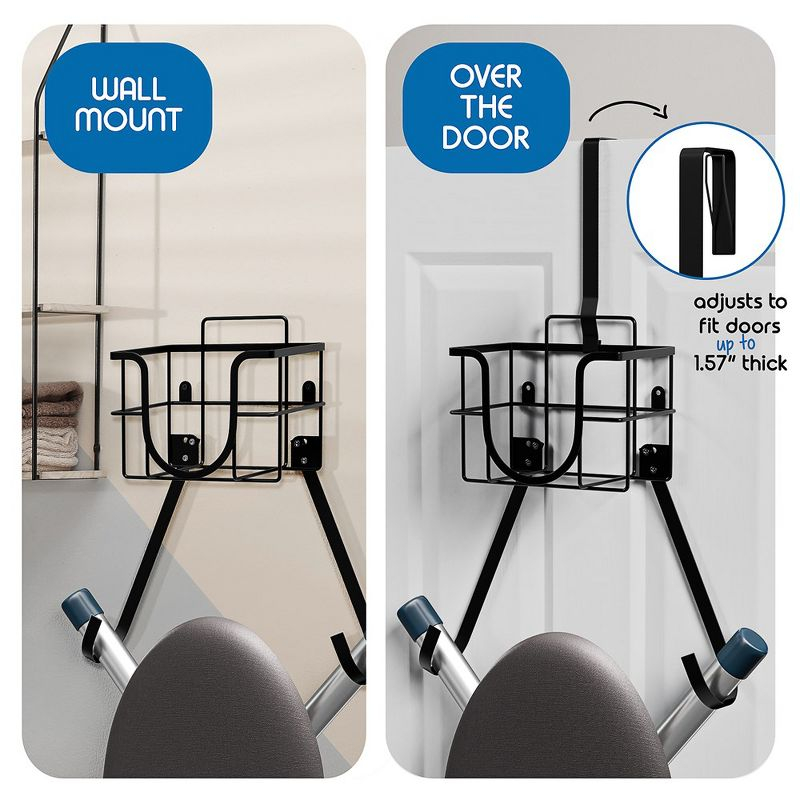 Bryt Ironing Board Holder, Wall Mount & Over the Door Hanger, Ironing Board Cover & Pad Set