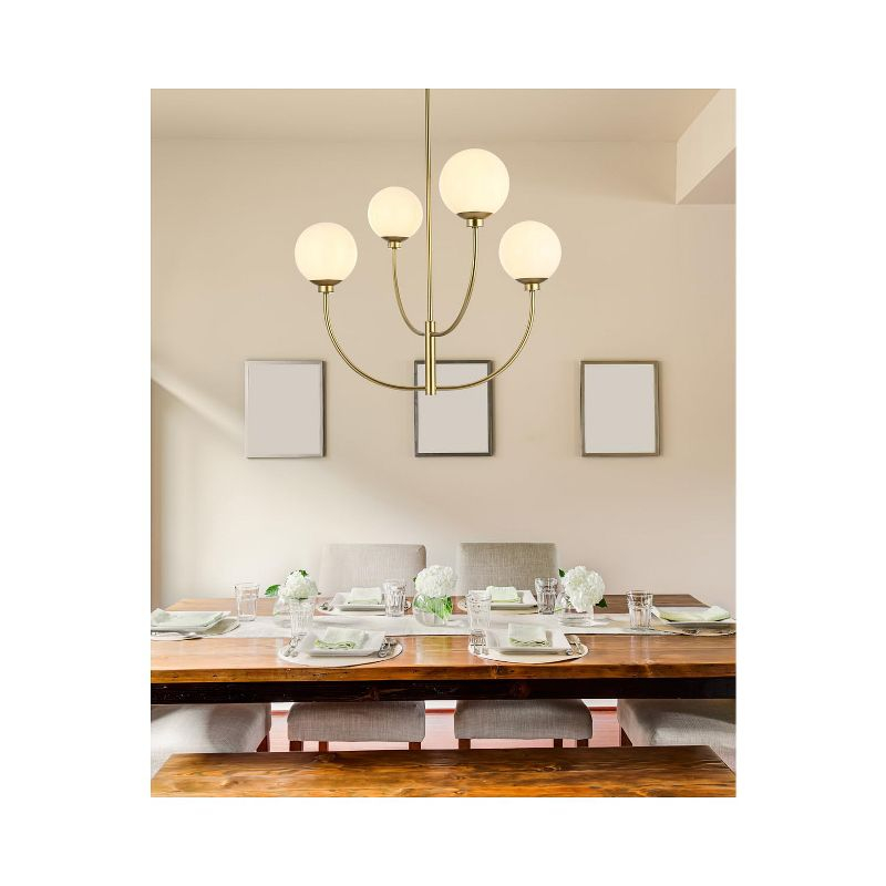 Elegant Lighting Nyomi 36-Inch Chrome Chandelier with Minimalist Look