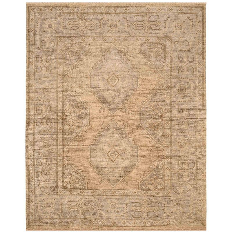 Izmir IZM180 Hand Knotted Area Rug - Gold/Grey - 6'x9' - Safavieh