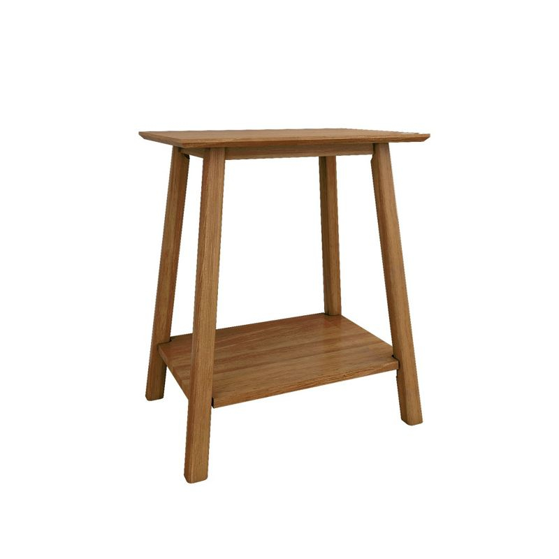 Plank+Beam Nightstand, Solid Wood Mid-Century Modern Bedside Table for Bedroom