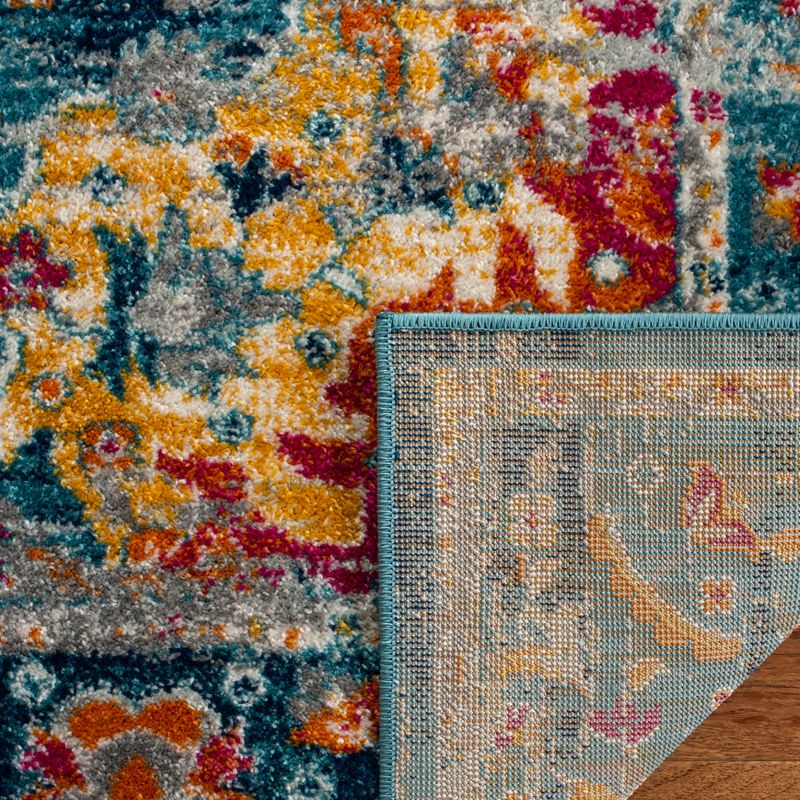 Madison MAD154 Power Loomed Indoor Accent Rug - Teal/Fuchsia - 3'x5' - Safavieh