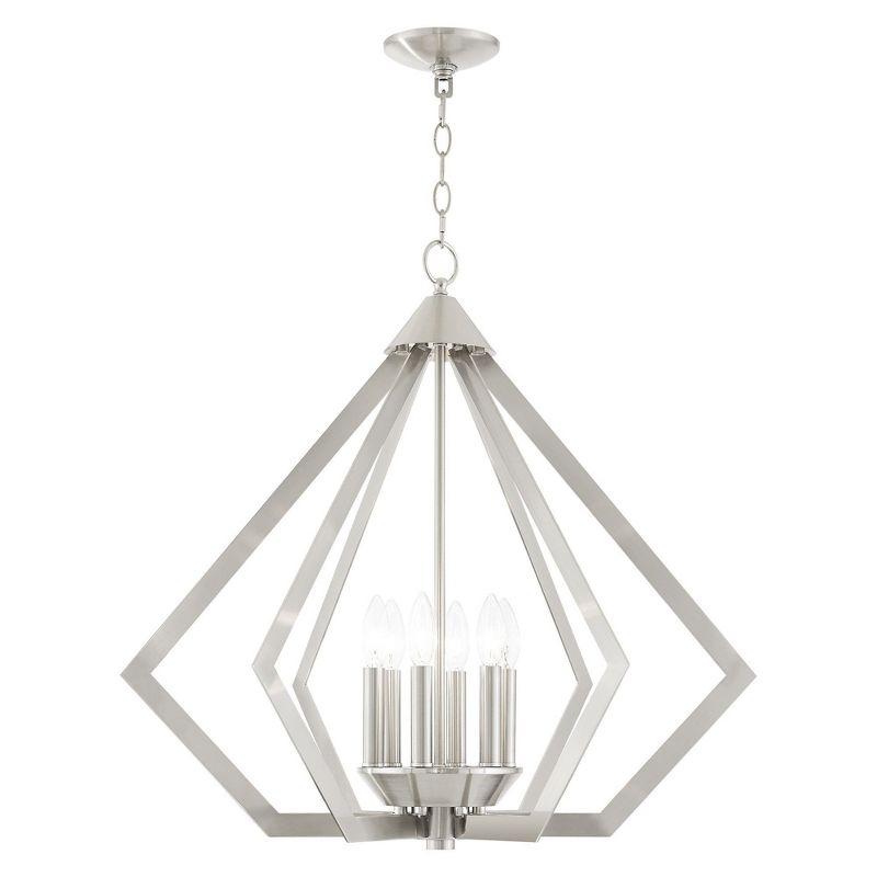 Livex Lighting Prism 6 - Light Chandelier in  Brushed Nickel