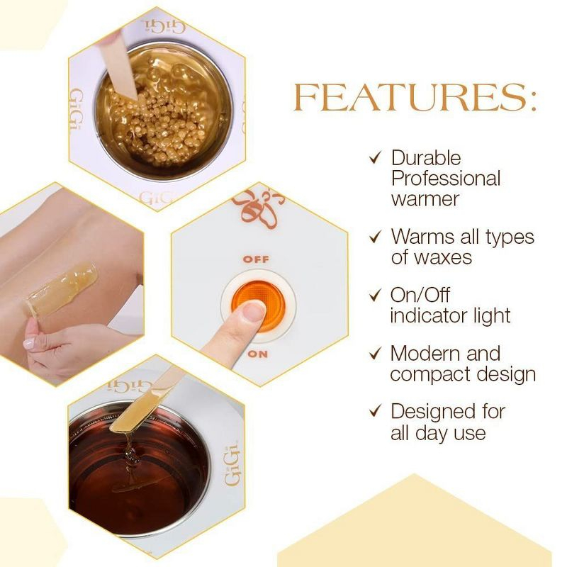 GiGi SPACE SAVER Hair Removal Wax Warmer for 8, 14, and 18-oz Cans (Super Compact)